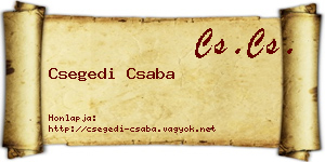 Csegedi Csaba névjegykártya